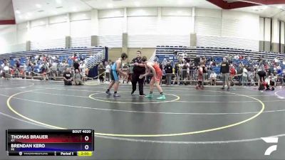 160 lbs Round 1 - Thomas Brauer, KY vs Brendan Kero, MI