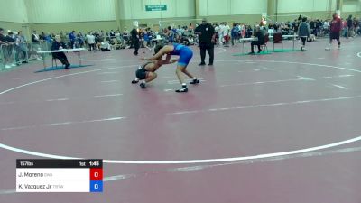 157 lbs Semifinal - Jonathan Moreno, Gladiator Wrestling Academy vs Kawayran Vazquez Jr, Tampa Bay Tigers Wrestling