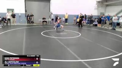 152 lbs Round 2 - Eli Critchlow, Valdez Youth Wrestling Club Inc. vs Kohi Petersen, Mat-Su Matmen