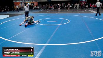 103 lbs Quarterfinal - Luca Fitzpatrick, Homer High School Mariners vs Paxton Lawhorne, Delta