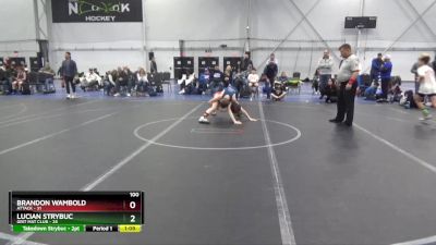 100 lbs Round 1 (4 Team) - Lucian Strybuc, Grit Mat Club vs Brandon Wambold, Attack