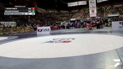 Novice Boys - 92 lbs Champ. Round 1 - Jaxon Tablit, Elite Force Wrestling Club vs William Schaus, Top Fueler Wrestling Club
