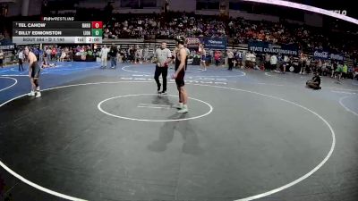 D 1 190 lbs Quarterfinal - Tel Cahow, Baton Rouge vs Billy Edmonston, Live Oak