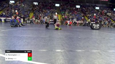 75 lbs Round Of 16 - Everett Pennington, Marion Center vs Hank Shirey, Midd-West