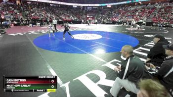 D1-126 lbs Quarterfinal - Cash Botting, Hortonville vs Matthew Barlay, Franklin