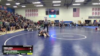 135 lbs Quarterfinal - Meika Neal, Mount Vernon vs Maliah Johnson, West Delaware, Manchester