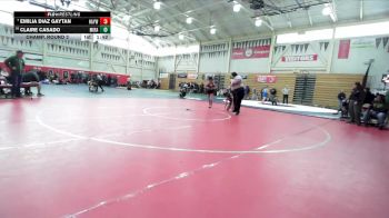 115 lbs Champ. Round 2 - Emilia Diaz Gaytan, Hayward vs Claire Casado, Miramonte