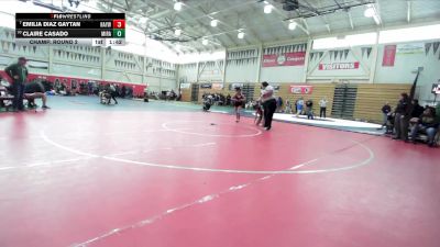 115 lbs Champ. Round 2 - Emilia Diaz Gaytan, Hayward vs Claire Casado, Miramonte