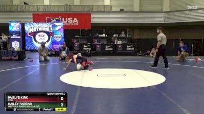 62 lbs Quarterfinal - Hailey Farrar, Westerly Wrestling Club Inc. vs Paislye Kirk, Ohio