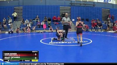 105 lbs Round 3 (4 Team) - Brady Richards, Garrett vs Sadie Bower, Indian Creek B (small)