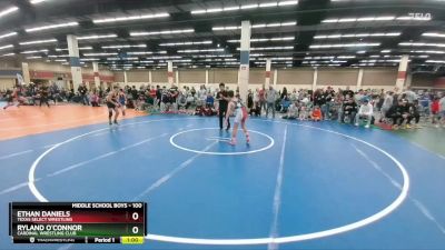 100 lbs Quarterfinal - Ryland O`Connor, Cardinal Wrestling Club vs Ethan Daniels, Texas Select Wrestling