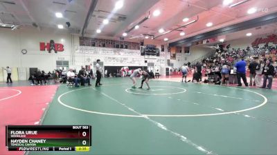 95 lbs Cons. Round 2 - Hayden Chaney, Temescal Canyon vs Flora Urue, Woodlake