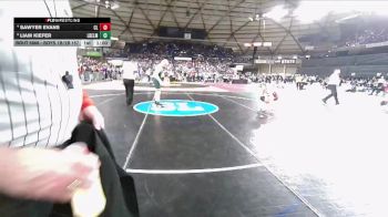 Boys 1B/2B 157 Cons. Round 4 - Liam Kiefer, Liberty Bell vs Sawyer Evans, Cle Elum