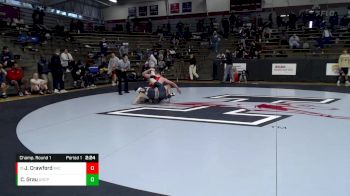 165 lbs Champ. Round 1 - Justin Crawford, Belmont Abbey vs Caleb Grau, UNC-Pembroke