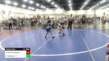 58 lbs Quarterfinal - Hunter Rauschenberger, Pomona Elite vs Owen Mendoza, Sierra Sabers