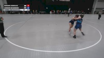 115 lbs Cons. Sub-quarters - Mariana Gonzalez, Red Wave Wrestling vs Addison McGinness, Storm RTC