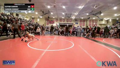 43 lbs Rr Rnd 1 - Cutter Carson, Salina Wrestling Club vs Carson Conway, Roland Youth League Wrestling