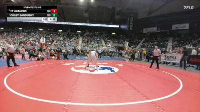 3A-150 lbs Semifinal - Colby Sandusky, Torrington vs Ty Albaugh, Torrington