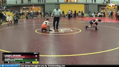 130 lbs Semifinal - Cassidy Hipskind, Columbia (White Salmon) (Girls) vs Isabella Hoffarth, Yamhill-Carlton