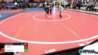 60 lbs Semifinal - Ford Crain, Collinsville Cardinal Youth Wrestling vs Knox Perkins, Tahlequah Wrestling Club