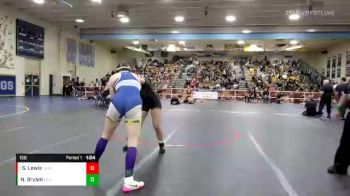 150 lbs Quarterfinal - Savannah Lewis, Northview vs Natalie Bryant, Beaumont