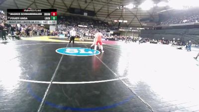 Boys 3A 215 lbs Champ. Round 2 - Foueti Unga, Lincoln (Tacoma) vs Magnus Schwabenbauer, Snohomish