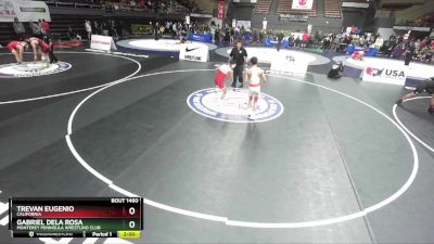 113 lbs Quarterfinal - Gabriel Dela Rosa, Monterey Peninsula Wrestling Club vs Trevan Eugenio, California