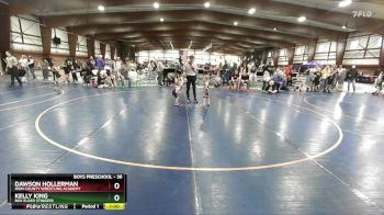 36 lbs Quarterfinal - Dawson Hollerman, Iron County Wrestling Academy vs Kelly King, Box Elder Stingers