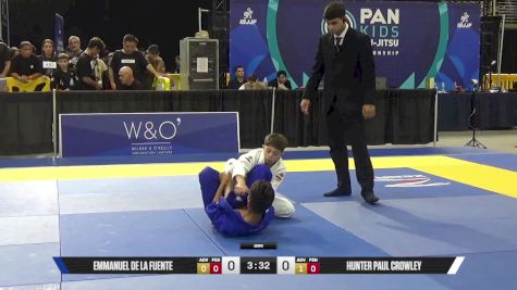Hunter Paul Crowley vs Emmanuel De La Fuente 2025 Pan Kids Jiu-Jitsu IBJJF Championship