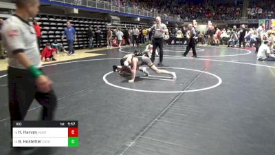 100 lbs Round Of 32 - Hunter Harvey, Montoursville vs Grayson Hostetter, Oxford