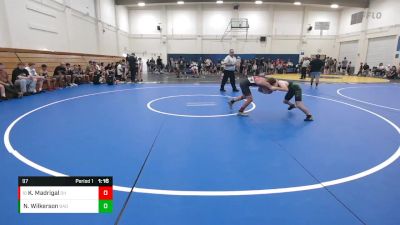 97 lbs Quarterfinal - Keidyn Madrigal, Dark Horse vs Nathaniel Wilkerson, Bay Area Dragons