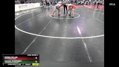 190 lbs Cons. Round 5 - Mason Humphrey, Canandaigua Academy vs Ayden Miller, Letchworth Sr HS