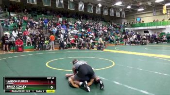 132 lbs Champ. Round 2 - Landon Flores, Perkins vs Brock Conley, Kettering Fairmont