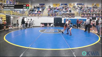 117 lbs Final - Lana Vaughan, Team Guthrie Wrestling vs Brilee Combs, Cowboy Wrestling Club