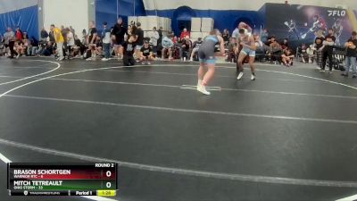 150 lbs Round 2 (8 Team) - Mitch Tetreault, Ohio Storm vs Brason Schortgen, Warrior RTC