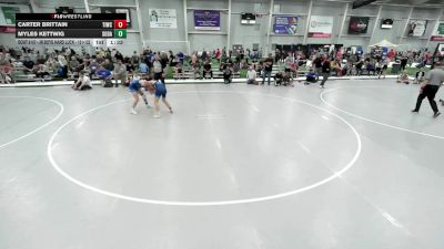 JR BOYS HARD LUCK - 131-132 Champ. Round 2 - Carter Brittain, Team Idaho Wrestling Club vs Myles Kettwig, South Dakota