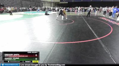 97 lbs Cons. Round 1 - Gregory Smith, White River Hornets Wrestling Club vs Hakeem Young, Toro World Club