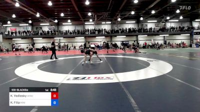 109-BLACK lbs Rr Rnd 2 - Kyrsten Yadlosky, Windsor vs Keira Filip, Minisink