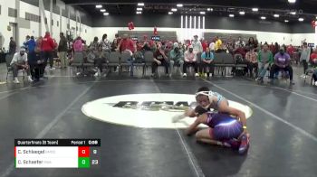 100 lbs Quarterfinals (8 Team) - Caleb Schaefer, Roundtree Wrestling Academy vs Cooper Schlaegel, Beast Mode