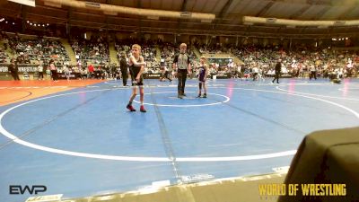 61 lbs Round Of 64 - Loxus Farley, Chickasha Youth Wrestling vs Luke Brown, Open Mats