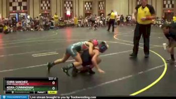 70 lbs Round 1 (6 Team) - Keira Cunningham, Upper Twp Green Hornets vs Chris Sanchez, Steel Valley Street