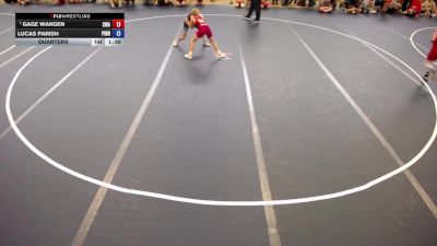 86 lbs Quarters - Gage Wangen, Summit Wrestling Academy vs Lucas Parish, Pinnacle