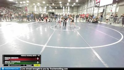 75 lbs Champ. Round 1 - Reese Brown, INWTC vs Briak Chapman, Mat Demon WC