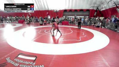120 lbs 1st Place Match - Anica Barze, Pinnacle vs Isabella Crompton, Michigan Premier
