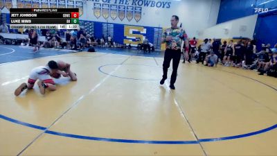 106 lbs Champ Round 1 (16 Team) - Jett Johnson, Cocoa Beach WC vs Luke Mims, Black Hive