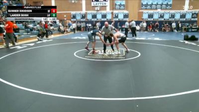 132 lbs Quarterfinal - Lander Bosh, Layton vs Gunner Knudsen, West Field