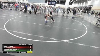 47-50 lbs Quarterfinal - Kiah Dukes, B.A.M. Training Center vs Finley Uhlenhake, Immortal Athletics WC