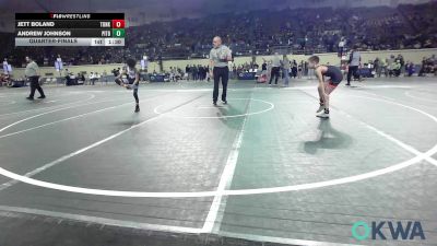 61 lbs Quarterfinal - Jett Boland, Tonkawa Takedown Club vs Andrew Johnson, Pitbull Wrestling Academy