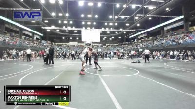 130 lbs Cons. Round 1 - Paxton Behrens, Plainview Youth Wrestling Club vs Michael Olson, Hoisington Jr Cardinals