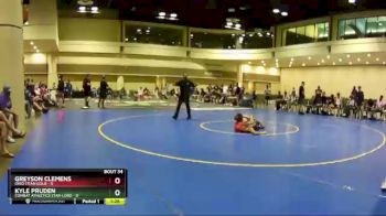 106 lbs Placement Matches (16 Team) - Greyson Clemens, Ohio Titan Gold vs Kyle Pruden, Combat Athletics Star-Lord